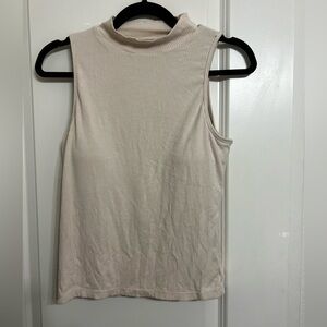 Klassy Network Mockneck Sleeveless Ribbed Top